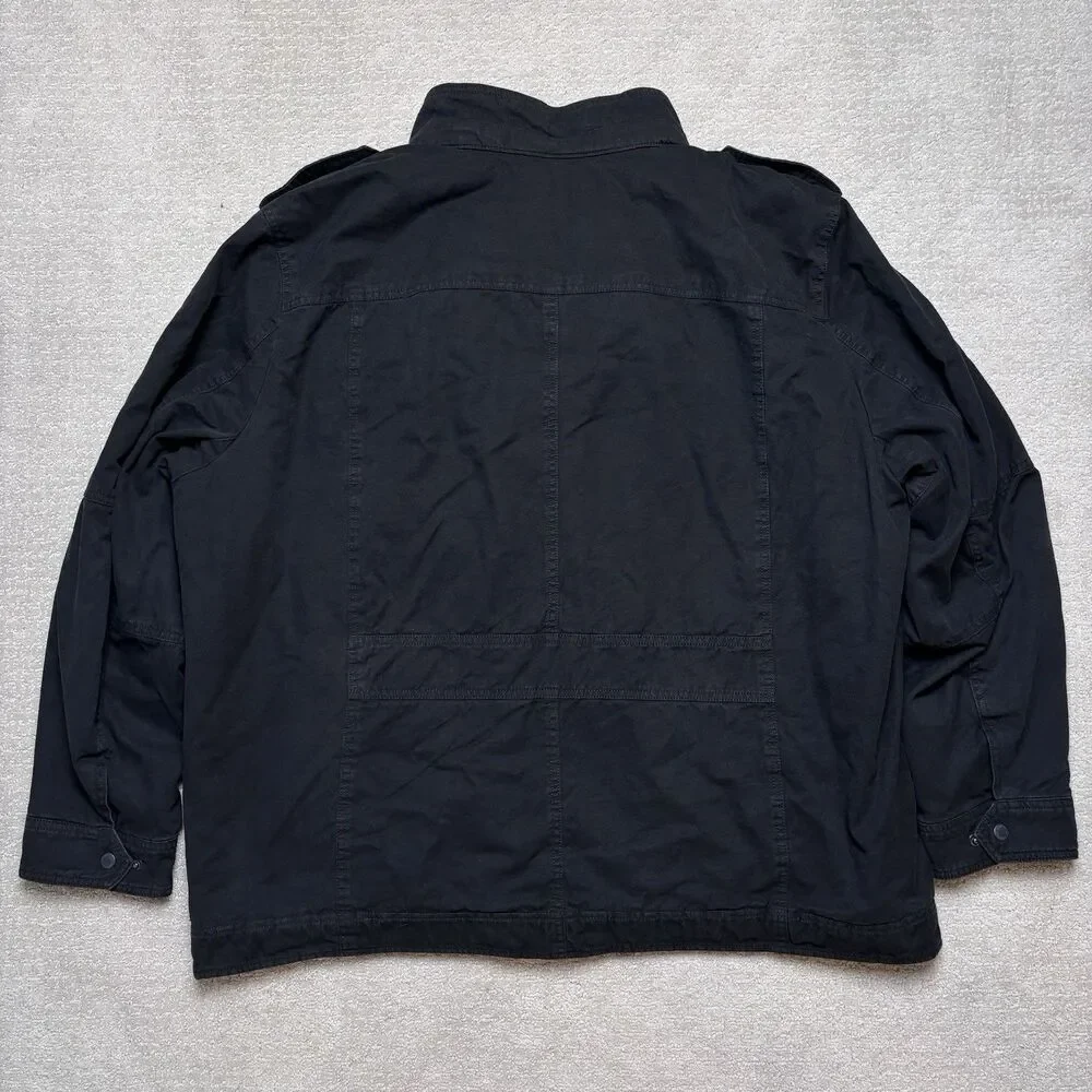 Levi Strauss Jacket Mens 3XL Black Sherpa Lined Military Utility Cotton Washed